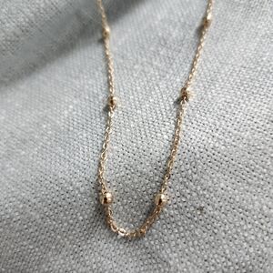 Delicate Gold Beaded Necklace